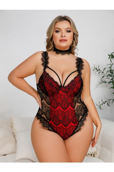 Plus Size Body String, Μαύρο -M20037